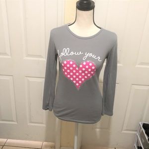 LiveLounge Follow Your Heart Long Sleeve Blouse